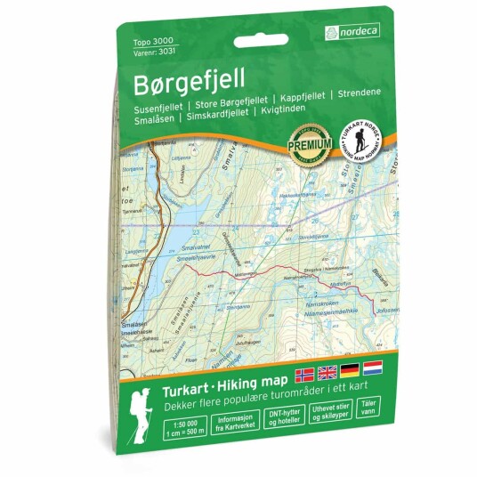 Nordeca Topo 3000 1:50 000 Børgefjell Turkart