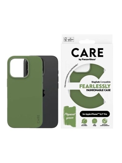 CARE by PanzerGlass Case Fashion Green MagSafe iPhone 16 Pro