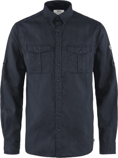 Fjellreven Men's Övik Travel Long Sleeved Shirt Blå L Man