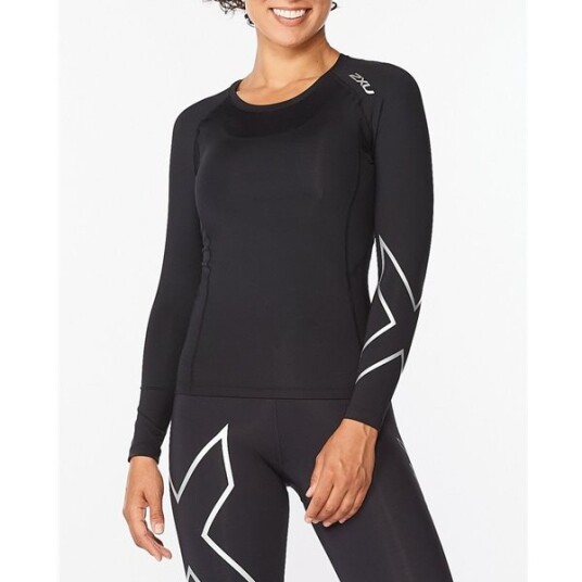 2XU Core Compression L/S Women Black/Silver XL