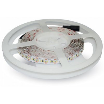 V-Tac 7,2W/m LED strip 8mm bred - 5m, 120 LED per meter - Kulør : Varm