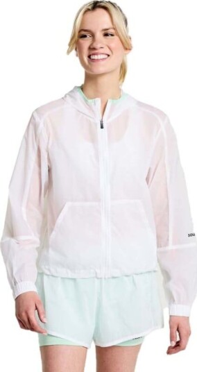 Saucony Women's Elevate Packaway Jacket M, White