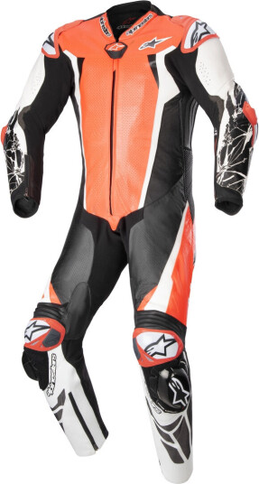 Alpinestars Absolute V2 One Piece motorsykkel skinndrakt 50 Svart Hvit Rød