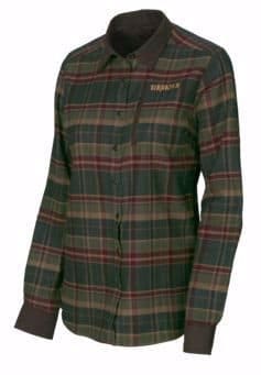 Härkila Pajala Lady L/S skjorte Rosin green check XXL