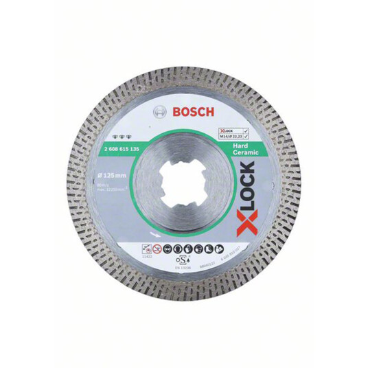 BOSCH DIAMANTSKIVE X-LOCK HARD CERAMIC 125MM