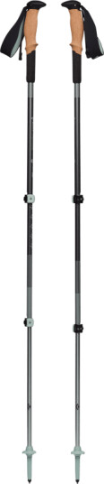 Black Diamond Unisex Pursuit Shock Trekking Poles S/M, Steel Grey/Foam Green