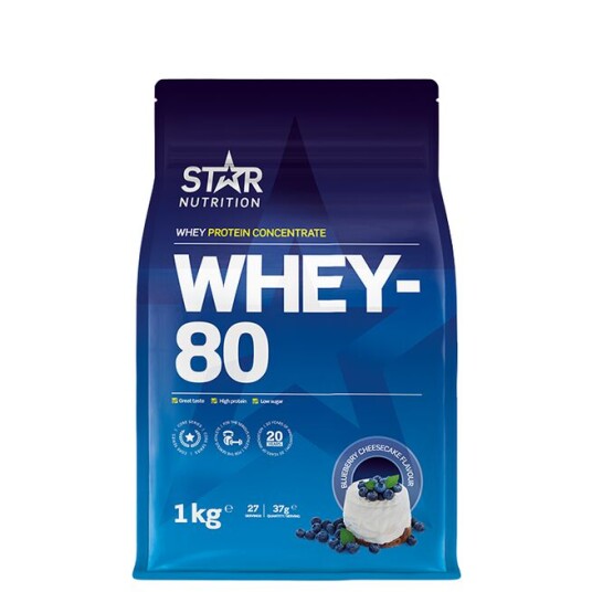 Star Nutrition Whey-80 Blueberry Cheesecake 1kg