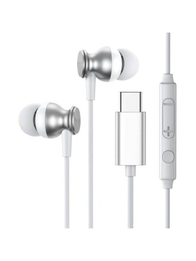 Joyroom JR-EC04 Wired Earphones USB C (Silver)