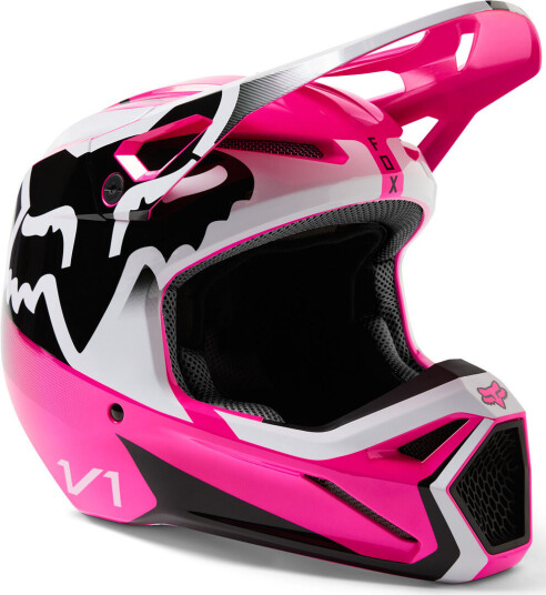 FOX V1 Leed Motocross Hjelm M Rosa