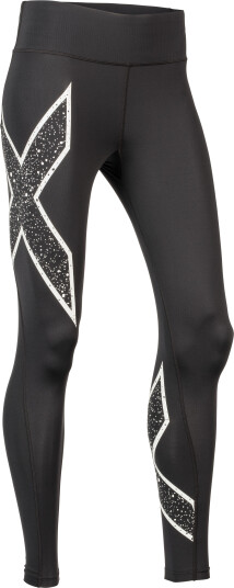 2xu Bonded Mid-Rise Comp Tights Dame Black/Galaxy White XS