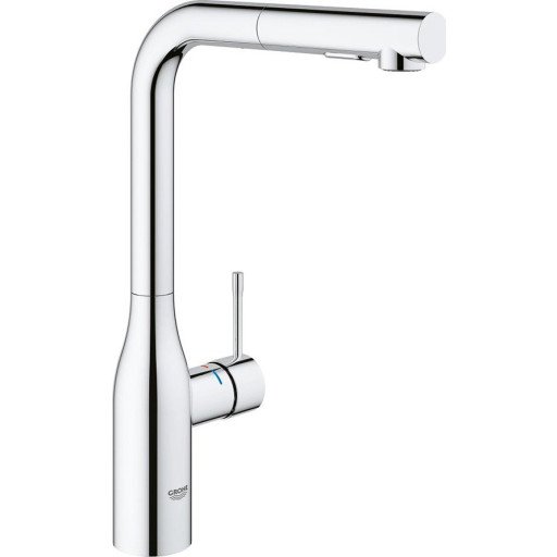 Grohe Essence blandebatteri med L-kran og uttrekkbar hånddusj (chrome)