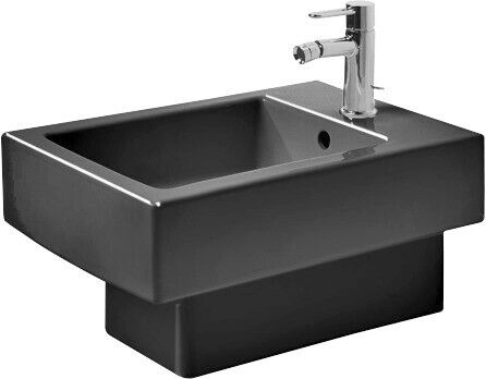 Duravit Vero Vegghengt Bidé 370x540 mm, m/o.l, Sort m/WG