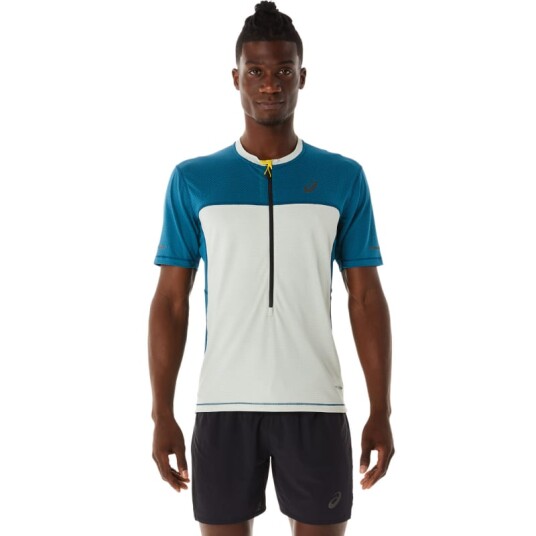 Asics Men's Fujitrail Short Sleeve Top Blå M Man