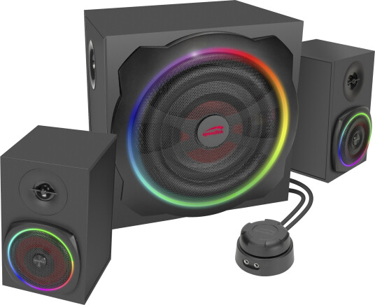 Speed-Link GRAVITY RGB 2.1 Subwoofer System - Black - 2.1 kanaler - Svart