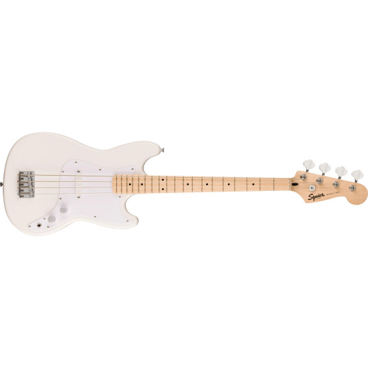 Squier Sonic Bronco Bass, Maple Hvit Pickguard, Arctic Hvit