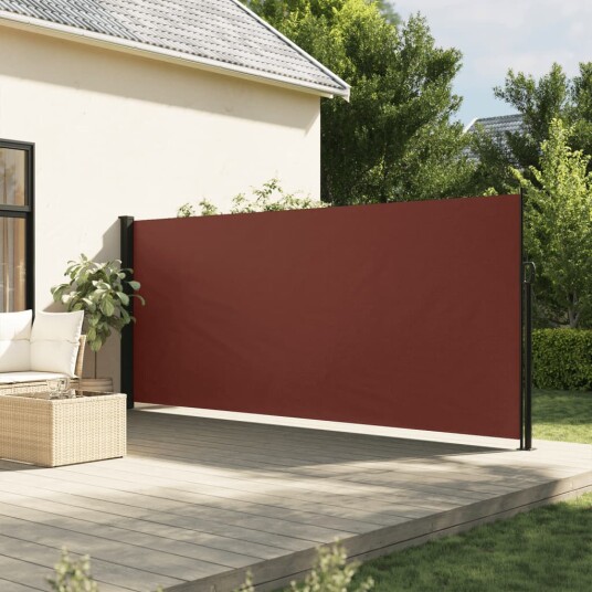  Uttrekkbar sidemarkise 180x600 cm brun 4004539