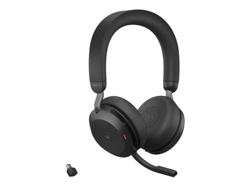 Jabra Evolve2 75 Link380a Uc + Bordstativ Hodesett Usb-a Optimert For Uc Stereo Svart