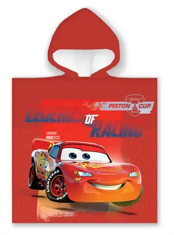 Licens Badeponcho - håndklær til barn - 50x100 cm - Lynet McQueen piston cup - 100% bomull