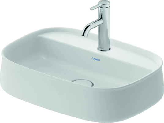 Duravit Zencha Toppmontert Servant 550x390 mm, 1 bl.hull, u/o.l, Hvit Matt