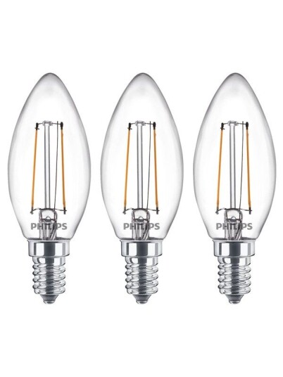 Philips LED-lyspære LEDClassic 25W B35 E14 WW CL ND 3PF/6 E14