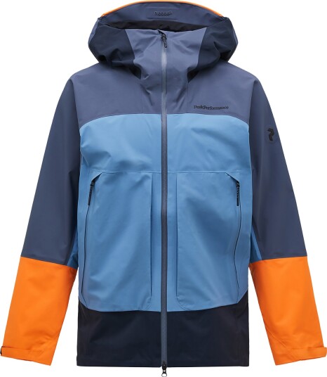 Peak Performance Vislight GORE-TEX C-Knit 3L Shell Jacket Herre Ombre Blue/Shallow/Orange Dune L