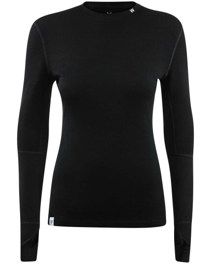 Woolf Merino Nibbi Performance L/S W Black (Storlek M)