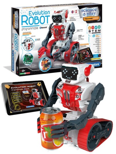 Clementoni Science & Play Evolution Robot byggesett programmerbar robot med 8 moduser