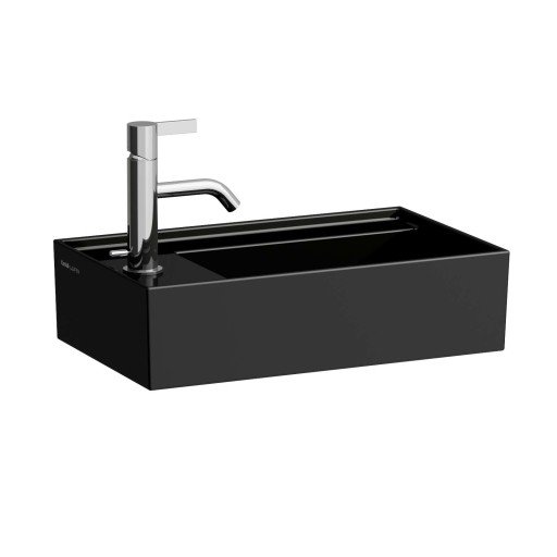 Kartell Laufen servant, 46x28 cm, venstre, sort