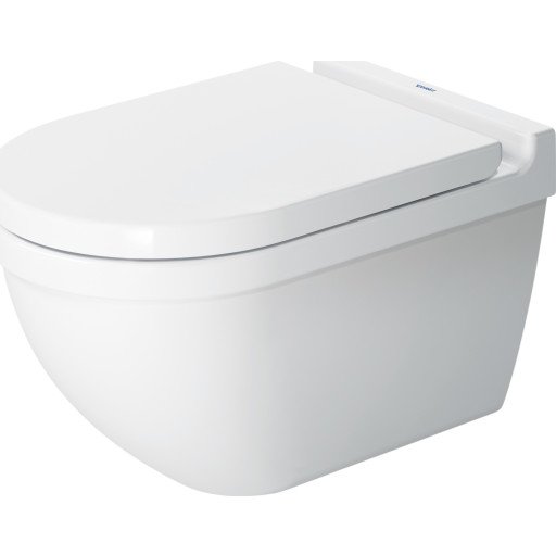 Duravit Starck 3 Vegghengt Toalettpakke u/skyllekant, m/myktlukkende sete/lokk