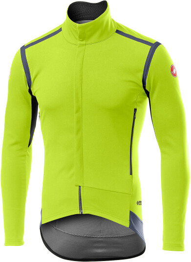 Castelli Perfetto Ros L/s M Yellow Fluo/Dark Steel Blue S