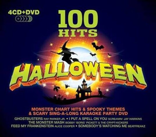 100 Hits Halloween 4CD+DVD Diverse Artister