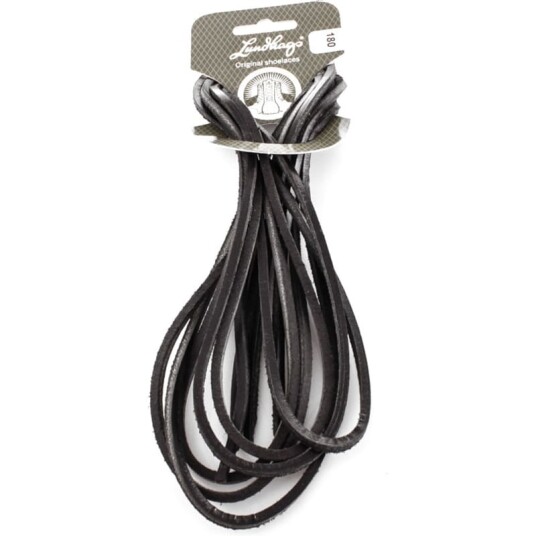 Lundhags Leather Laces 180 CM Empty, Black