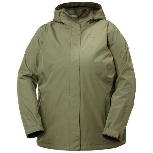 Helly Hansen Seven J Plus, Regnjakke, Dame, PluSize, Lav Green