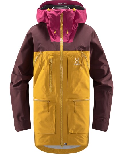 Haglöfs Vassi Gtx Pro Jacket W Autumn Leaves/Burgundy Brown (Storlek S)