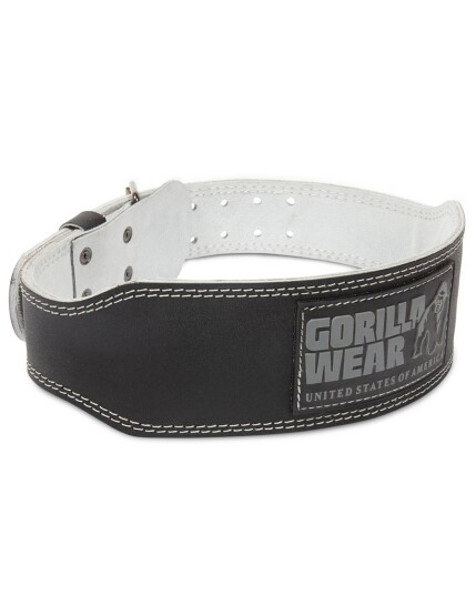 Gorilla Wear Leather Padded Belt 10cm Black/Gray  - 2XL/3XL