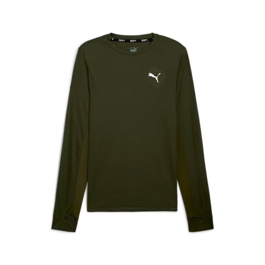 Puma Run Favorite Ls Tee M Dark Olive L