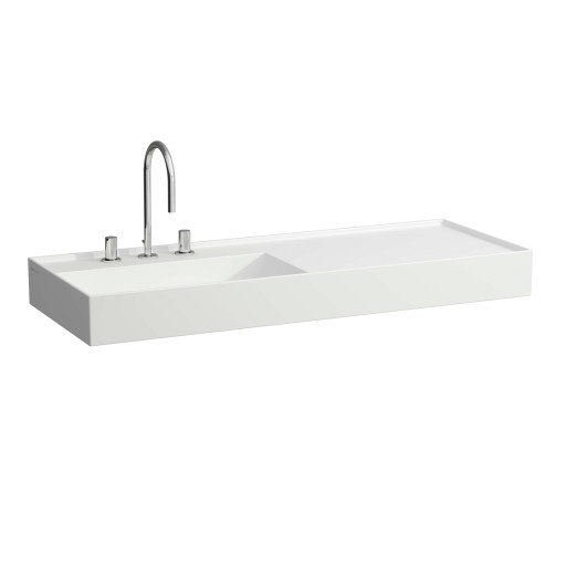 Kartell Laufen servant, 120x46 cm, venstre, matt hvit