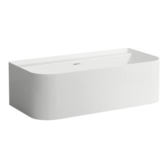 Laufen Sonar Back To Wall Badekar 1600x815 mm, Forborrede hull , Hvit