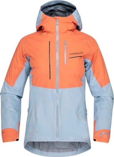 Norr?na Women's Senja GORE-TEX Active Jacket L, Flamingo/Blue Fog