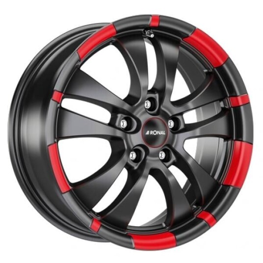 Ronal R59 Matt Black Red 7.5x18 5x112 ET35 B76