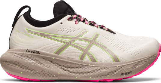 Asics Women's Gel-Nimbus 25 TR 37.5, Nature Bathing/Lime Green