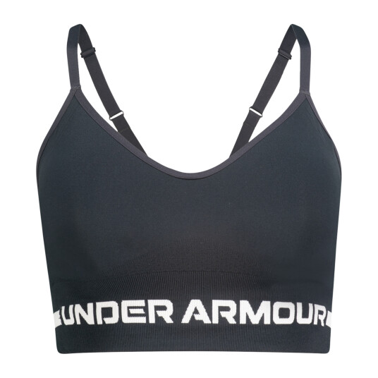 Under Armour Seamless Low Long Bra, sports-BH dame XS Black /  / Halo Gray