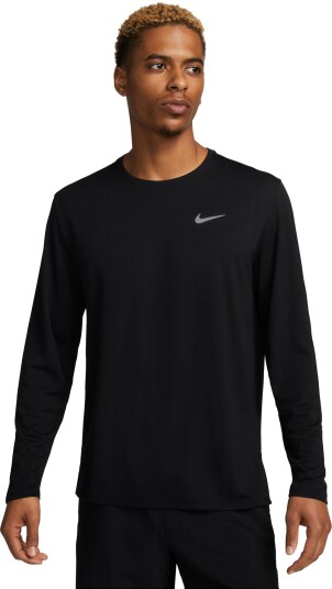 Nike Dri-FIT UV Miler Top Long Sleeve, treningsgenser, herre M BLACK/REFLECTIVE SIL