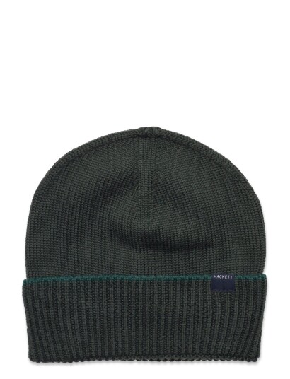 Hackett London Merino Beanie Khaki Hackett London GREEN/GREEN 0