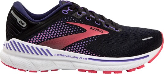 Brooks Adrenaline Gts 22 Dame Black/Purple/Coral 37.5