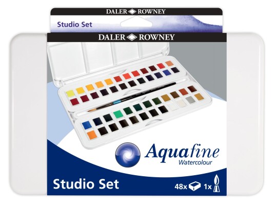 Daler-Rowney Aquafine Akvarel 48 Half Pans 306032