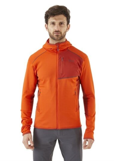 RAB Syncrino Mid Fleece-hettegenser, herre Firecracker (#FB6C1F) Herre XL