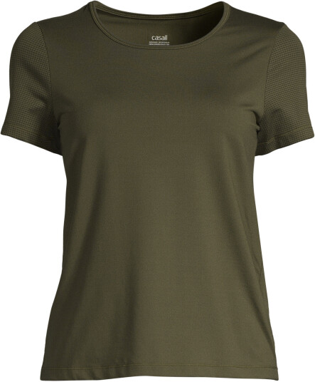 Casall Essential Mesh Detail Tee Dame Forest Green 36