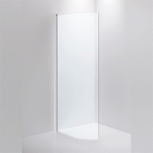 INR Iconic Nordic Rooms Dusjvegg Linc Josephine B78 og B88cm Hvit Matt / 88cm Klart Glass