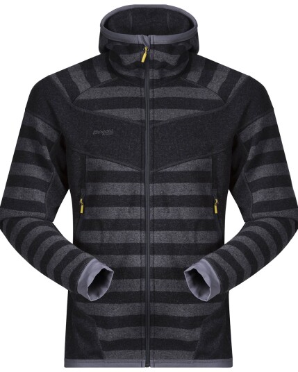 Bergans Hollvin Wool Jacket M Solid Charcoal/Solid Dark Grey Striped (Storlek S)